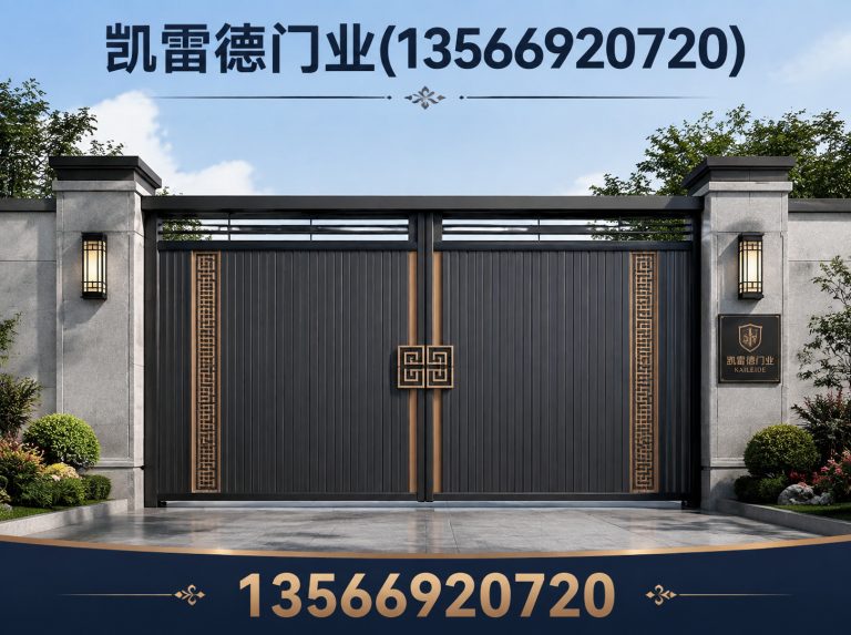 义乌市不锈钢烤漆大门展示图
